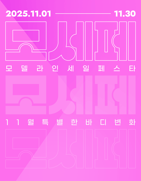 ✨11월, 모델라인 세일 페스타🎉